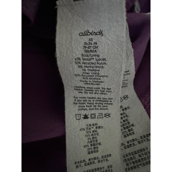 Allbirds Natural Run Form Tank Top Cropped Purple Lyocell Merino Wool Stretch XS - Picture 9 of 10